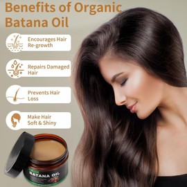 Raw Batana Oil for Hair Growth and Repair - 100% Pure, Natural, Pure Batana Oil for Moisturising and Repair of Dry, Damaged Hair and Skin Care 120 g