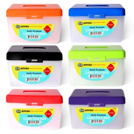 Index Card holder Case 3" X 5", ideal box card holder for Filing Notes, Addresses & Recipes. Holds Up to 250 Cards (Pack of 12) - Emraw