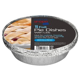 Homeshopa Aluminum Foil Pie Pan, 15 Pack Disposable Round Foil Flan Trays with Paper Lids, Durable Baking Dishes for Pie, Fruit Tarts, Quiche, Food Storage Takeaway Containeres, Oven & Freezer Safe
