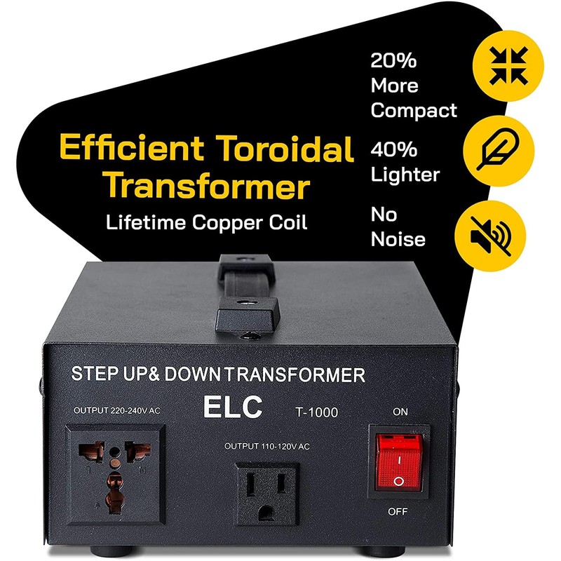 ELC T Series 1000+ Watt Voltage Converter Transformer - Step