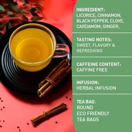 HANDPICK HANDPICK, Licorice Root Tea Bags (50 Count, 2g/bag) Licorice Tea | Non-GMO, Caffeine Free | Premium Quality Eco Conscious Round Bags