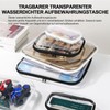 HQEUZ Transparent Bag with Double Zipper, PVC Transparent Toiletry Bag,