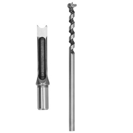 Broca de Taladro de Mortaja de Agujero Cuadrado Sierra de Taladro de Carpintería Juego de Herramientas de Broca de Cincel de Mortaja en Forma de U Diseño de Flauta de Viruta Larga(16mm)