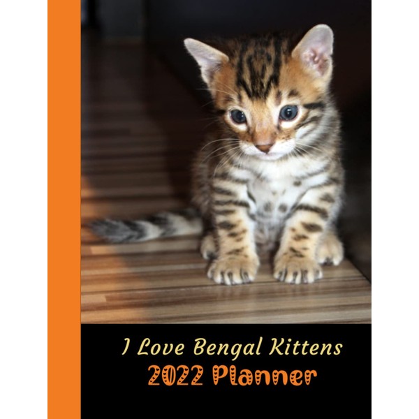 2022 Planner I Love Bengal Kittens: Weekly & Monthly Large