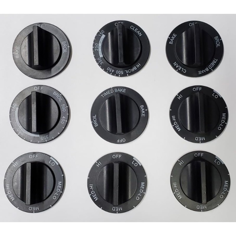 814362 For Whirlpool Electric Range Burner Oven Knobs AP3139541 PS389194