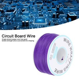 Single Core Tinned Copper Wire Reel, 0.25mm Core Diameter, 105°C High Temperature Wire for Notebook, LCD Screen (Purple)