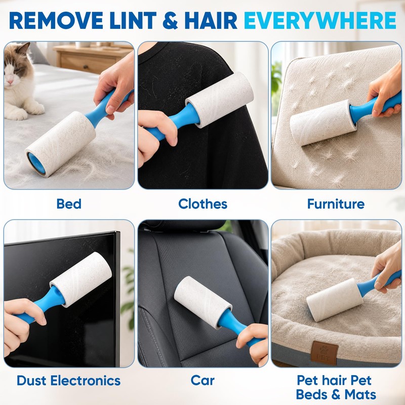 600 Sheets Lint Roller for Pet Hair, Lint Remover Extra