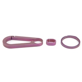 Lightweight Titanium Alloy Key Chain Waist Hanging Keyring Outdoor Climbing Key HolderPurple