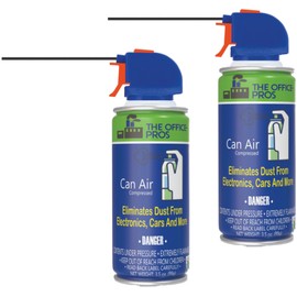 Can Air, Compressed Canned Air, Air Duster, Disposable Electronic Keyboard Cleaner, Cleans Hard to Reach Spaces - 3.5oz Can - 2 Cans