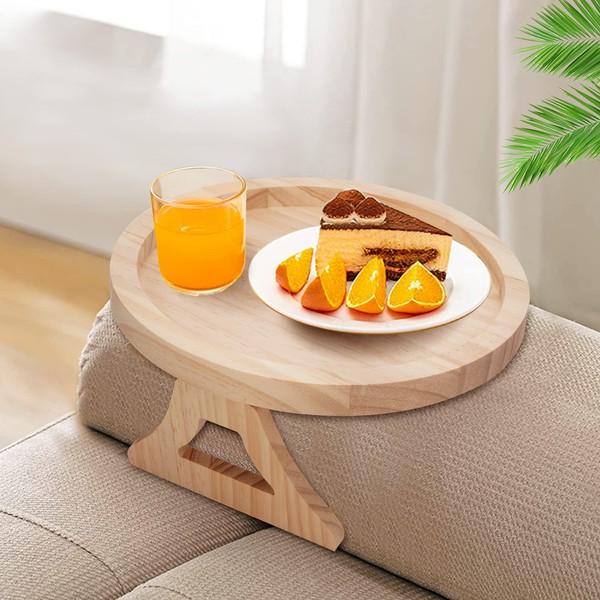 Wooden Sofa Armrest Tray Foldable Sofa Armrest Portable Clip On