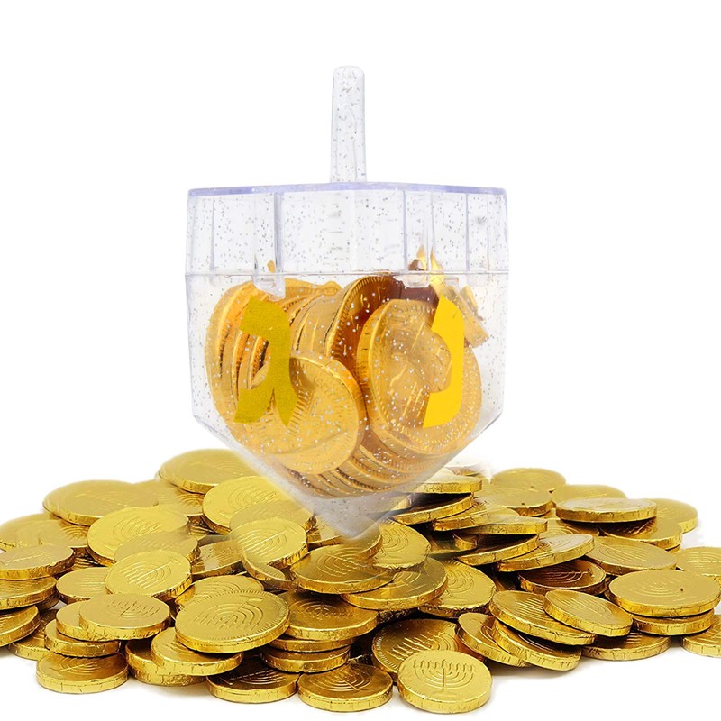 The Dreidel Company Hanukkah Fillable Transparent Clear Can Be Filled