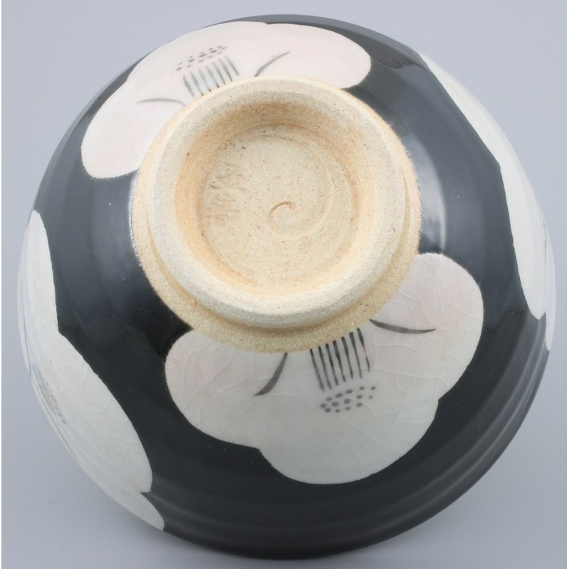 Seto Ware 伍 Spring Kiln Rice Bowl Large 天目 Camellias