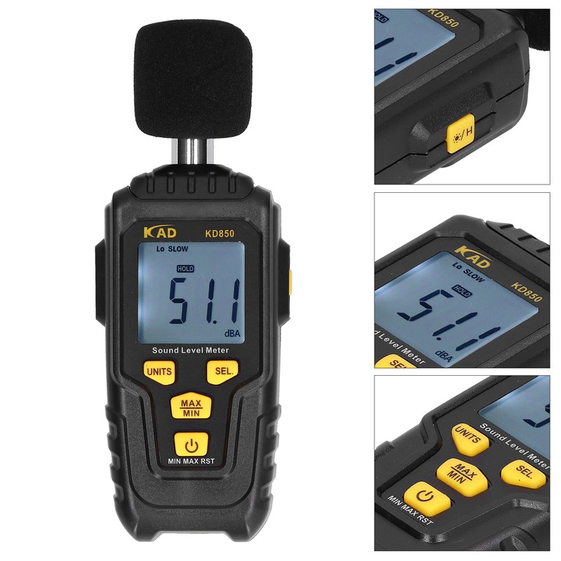 Multifunction Sound Level Meter Decibel Monitor Temperature Tester Environmental InstrumentKD850