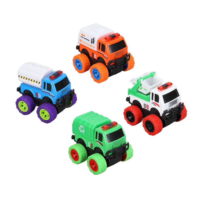 Pull Back City Cars Alloy Cartoon Q Version Sanitation Truck
