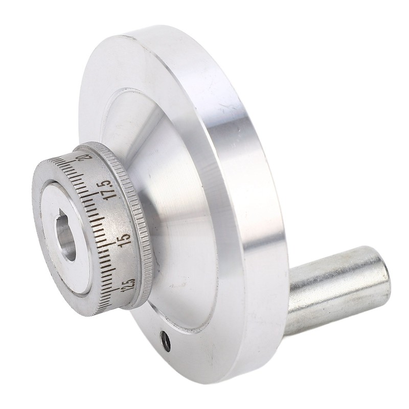 Lathe Handwheel 80mm Aluminum Alloy Hand Wheel with Crank Handle