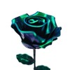 Forging Art Bcn® Hand Forged Eternal Wrought Iron Rose (Green-Blue-Cyan/Green)