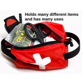 Unbranded 7x5x4" Red 40D Ripstop Sil-Nylon Waterproof First Aid Medic Emergency bag