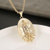 HZMAN 14K Gold Plated Virgin Mary Necklace for Women Retro