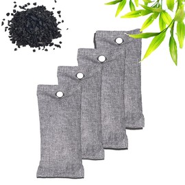 Charcoal Bags, Bamboo Bag 4 pack, 4x75g Air Purifier And deodorize, Charcoal Air Purifying Bags