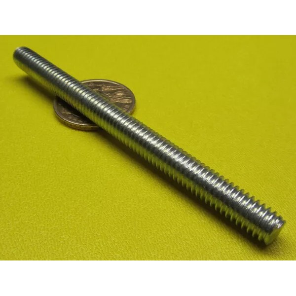 Unbranded Zinc Plated Steel Threaded Studs, RH, 5/16"-18 x 4.00"