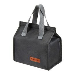 SYF-UN Lunch Bags for Women Men, Reusable Insulated Leakproof Lunch Box Tote Bag, Cool Bags for Kids Girls Boys Adults, Thermal Cooler Bag for Work School Picnic Travel (Black)