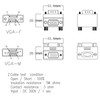 Oiyagai DB15 Right Angle Female VGA to Male VGA Cable