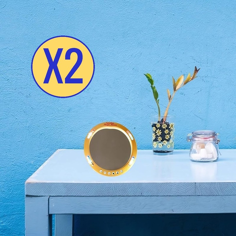 TechAffect Light Up Compact Mirrors - Handbag Vanity Magnifying Mirrors