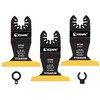 EZARC 3-Piece Multitool Saw Blades Titanium Extended Oscillating Saw Blades