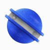 zhi-109350 2pcs Anodized Blue Magnetic Jack Pad Adapter Billet Aluminum