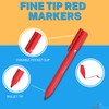 1InTheOffice Red Markers, Permanent Markers Fine Point, Fine Tip Permanent