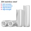 Ctyjia Pack of 20 Round Coupling Nuts, M3 x 6