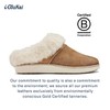 OLUKAI Ku'i Women's Slipper, Soft Full-Grain Leather & Wool Blend