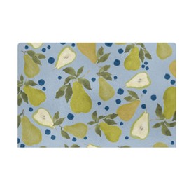 Boston International Charcuterie Board Tempered Glass Serving Tray for Cheese, Meats & Snacks Platter for Kitchen & Entertaining, Large 16" x 12", Pear