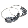 925 Sterling Silver Circle Feather Pull Through Earrings