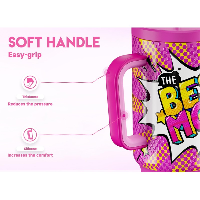 Meoky 40 oz Tumbler with Handle and Straw (PM)