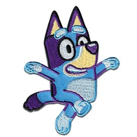 Comercial Mercera, Sew-On Patches, Bluey, Blue Colour, Patch Ideal for Hats, Jackets, T-Shirts or School Bags, 100% Polyester, 6 x 8 cm