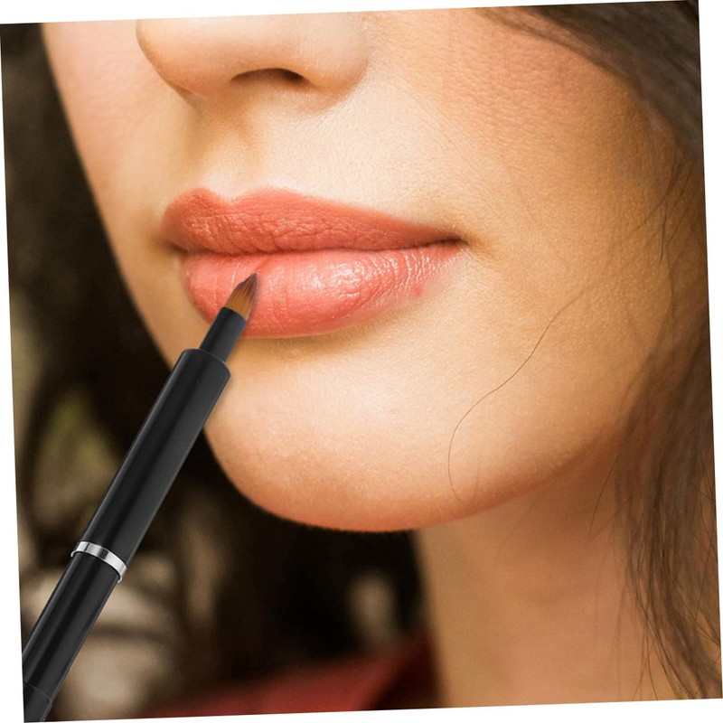 minkissy Portable Lip Brush Retractable Handle Pcs Lipstick Applicator for