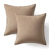 MIULEE Pack of 2 Khaki Pillow Covers 26x26 Inch Decorative