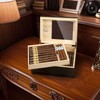 QCXWCJWD Wood Cigar Humidor with Hygrometer and Divider, Handcrafted Wood