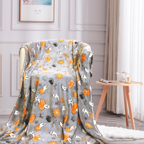 Yeqivo Cuddly Blanket, Glow in the Dark Children's Blanket, Fleece