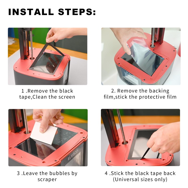 Aladrs 5 Pack LCD Resin 3D Printer Screen Protector Film
