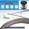 Glarks 72Pcs 1/8" 300ft Stainless Steel Wire Rope Cable Set