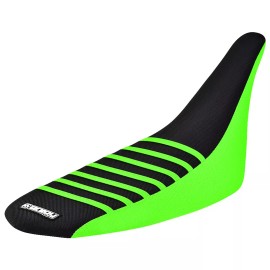 Kawasaki KFX 450 R Seat cover 2008-2014 Green / Black / Green Ribs Gripper #229