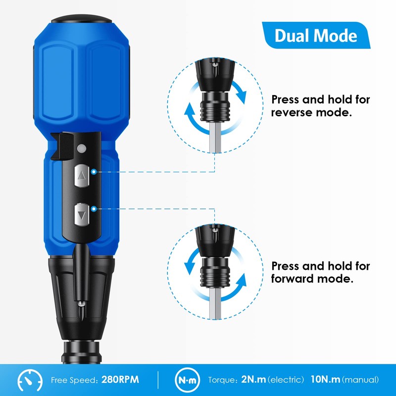 AMIR Power Screwdriver Cordless Rechargeable, Electric Screwdriver Sets, Portable Automatic