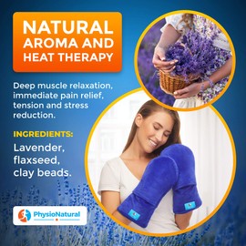 Microwave Safe Therapy Mittens with Flax Seeds - Moist Heat Therapy Relief for Hands and Fingers for Stiff Joints, Trigger Fingers, Inflammation, Raynauds, Carpal Tunnel, Natural Aromatherapy Gloves