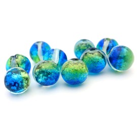 Keramarin Firefly Glass Beads, 0.3 inches (8 mm), Luminous, Noctilucent, Sold Separately, Dragonfly Ball, Parts, Okinawa, Souvenir, Kerama Islands, 3 Tablets