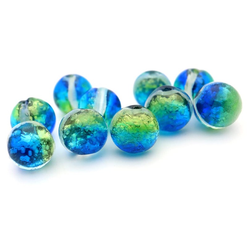 Keramarin Firefly Glass Beads, 0.3 inches (8 mm), Luminous, Noctilucent,