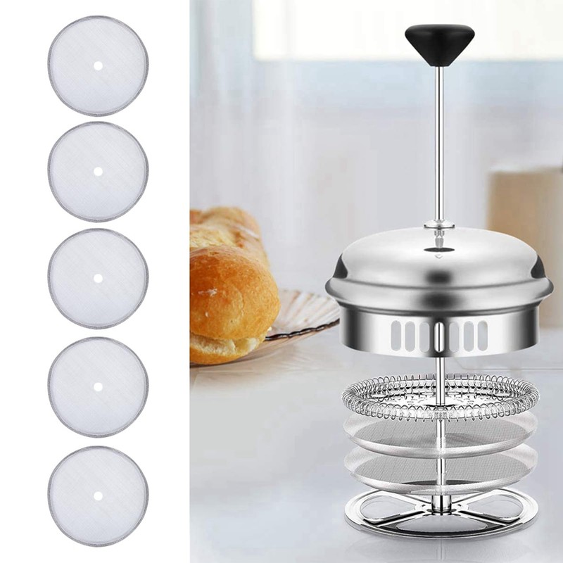Akozon 5-Piece Set Stainless Steel Coffee Filters - Suitable for