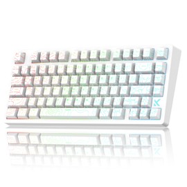 Cmokifuly MCHOSE Jet75 Magnetic Keyboard,Rapid Trigger Wired Gaming Keyboard with Hall Effect Switch,8K Hz Polling Rate,Hot-swap,Gasket Structure (White)