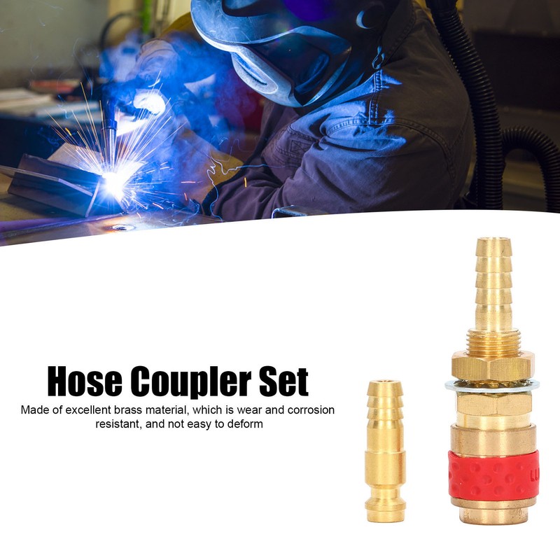 8mm Torch Hose Adapter Brass Connector Quick Coupler Fitting Kit